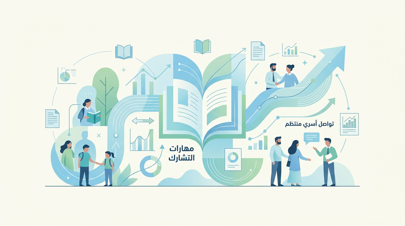غلاف: خلاصة رِفاد: جدارة مهارات التشارك في المدرسة السعودية